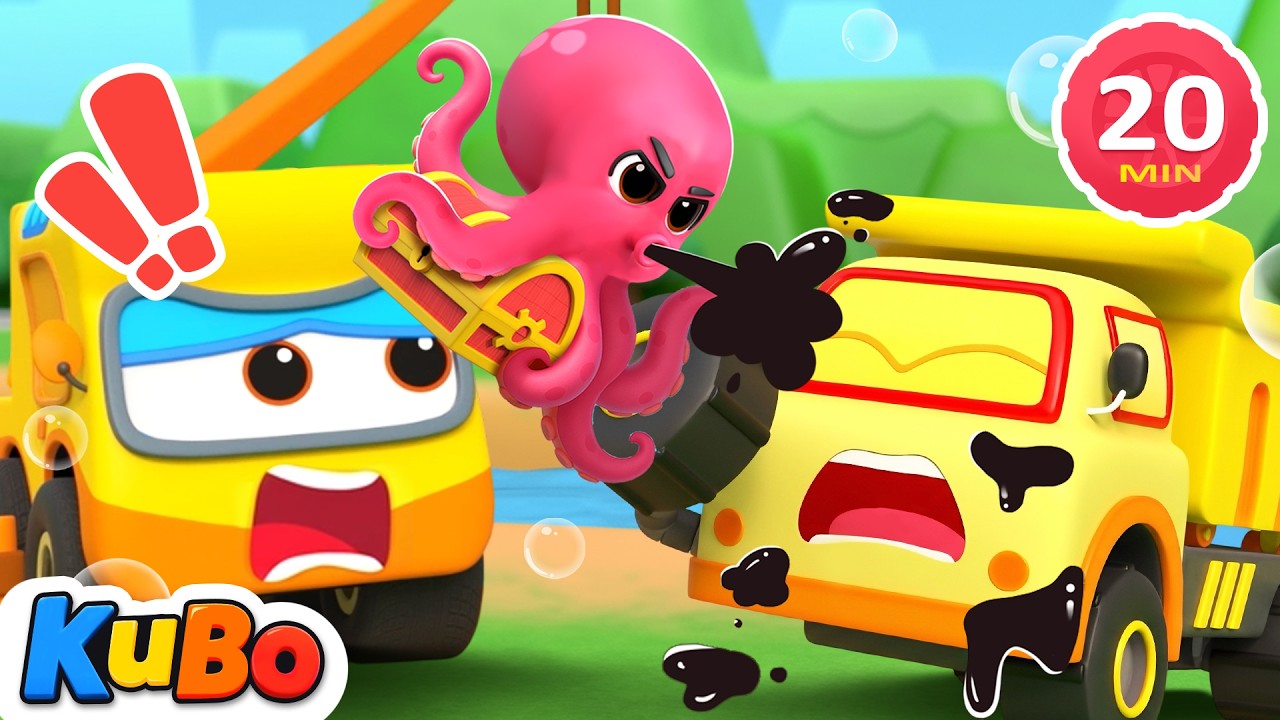 Crane Truck & Dump Truck Adventure! | Building Game with Kubo | Kids Cartoons | LEFUN Kids TV