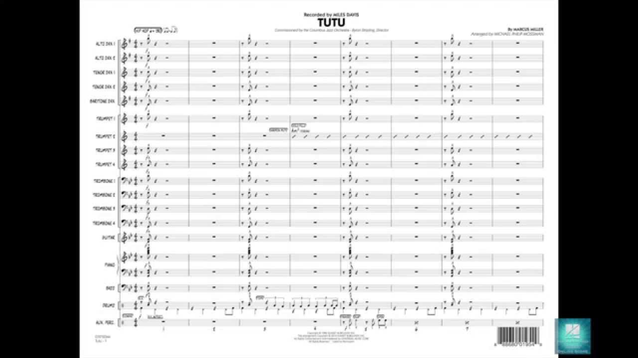 Tutu by Marcus Miller/arr. Michael Philip Mossman