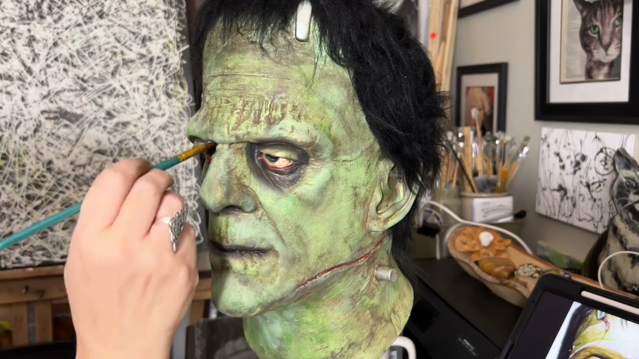 Repainting Frankenstein Mask