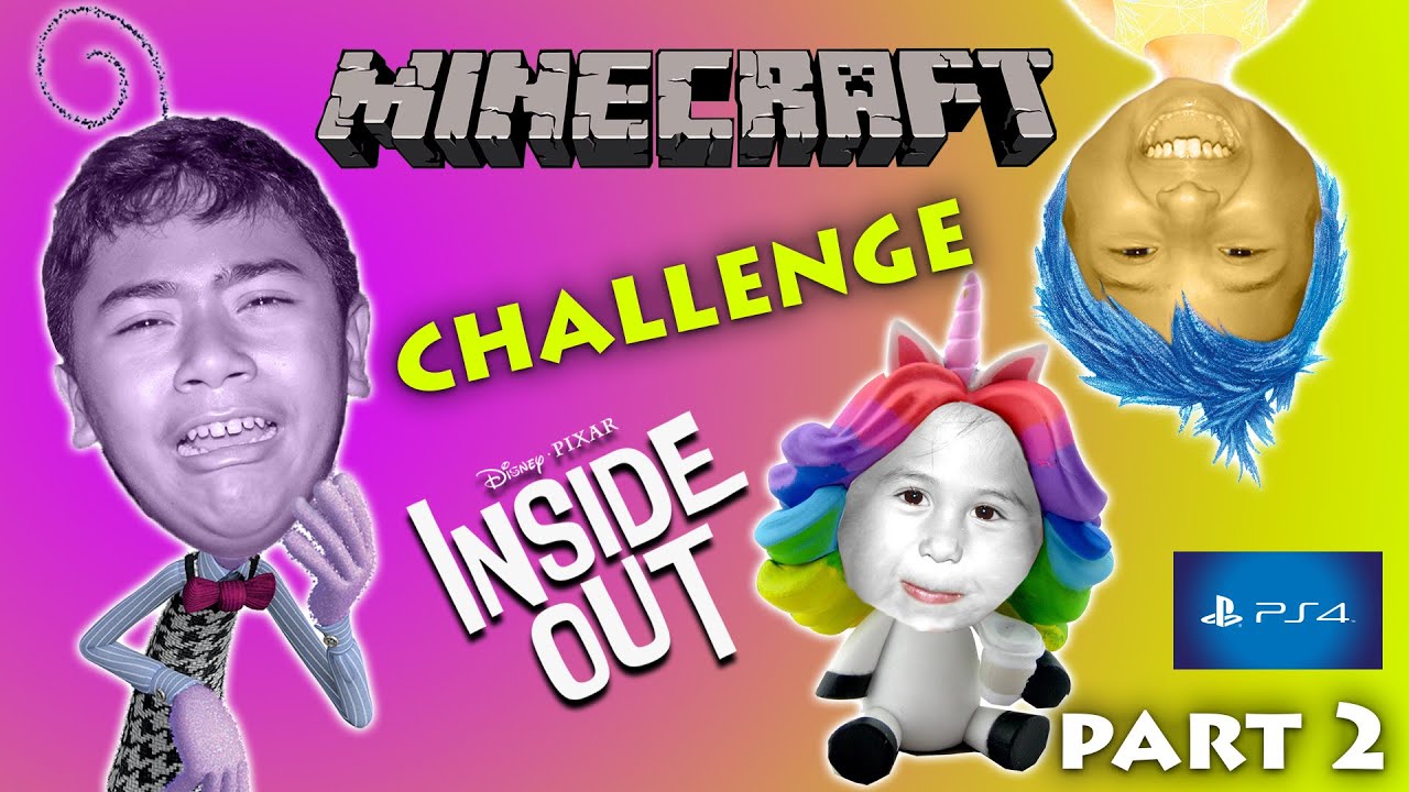 Inside Out Building Challenge ft. Emma, Aubrey & Dad | Part 2 | Minecraft PS4 | Minecraft Ethan