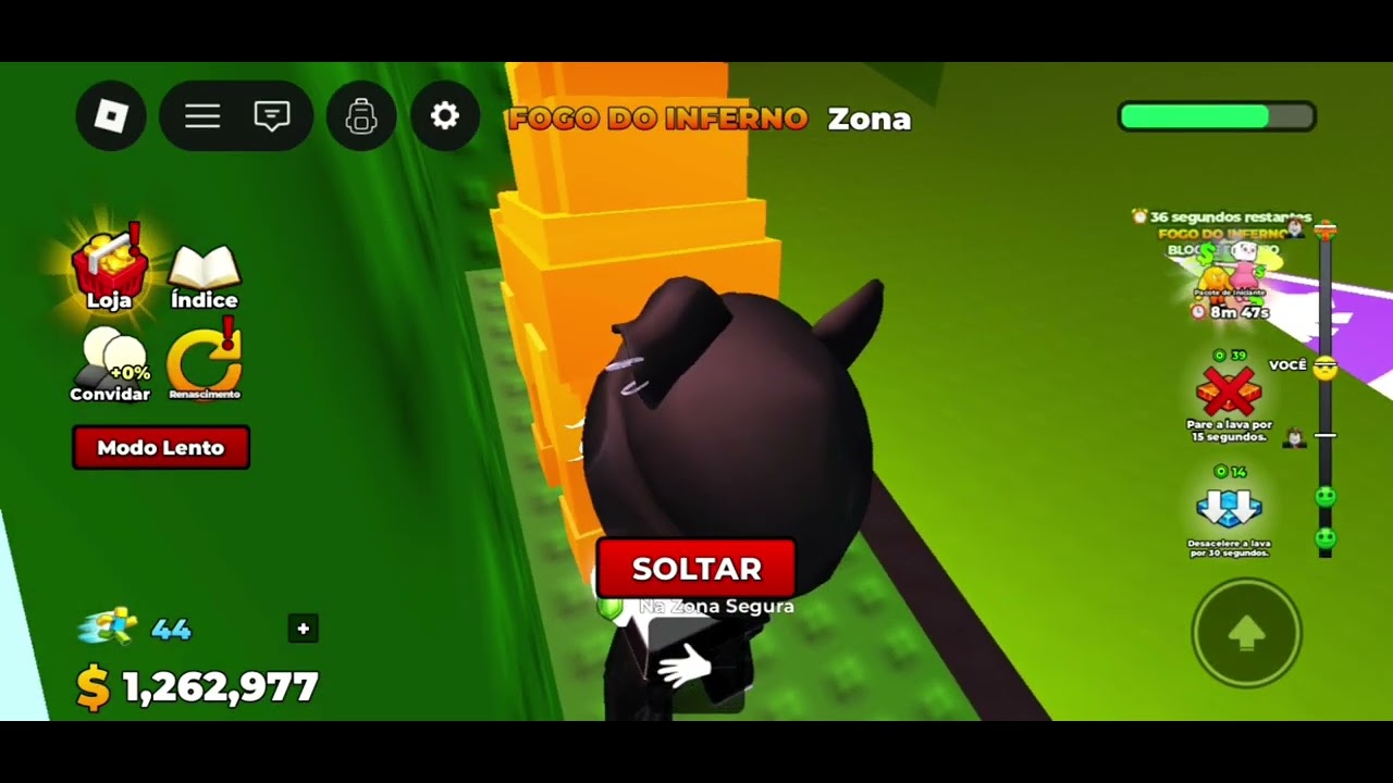 Escape da lava em ascensão para brainrots NO ROBLOX!!🌋🌋 