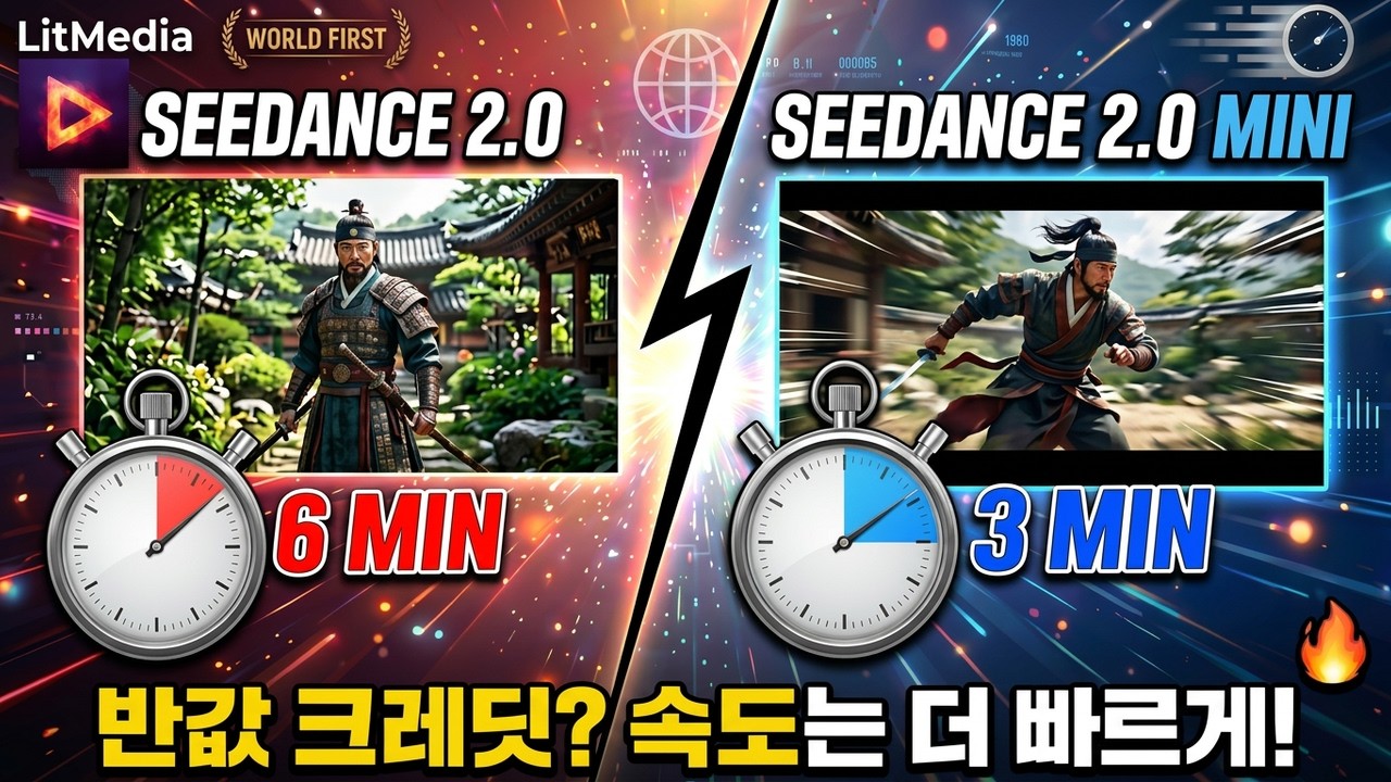 Seedance 2.0 Mini 반값인데 더 빠르다? 직접 테스트한 결과 LitMedia