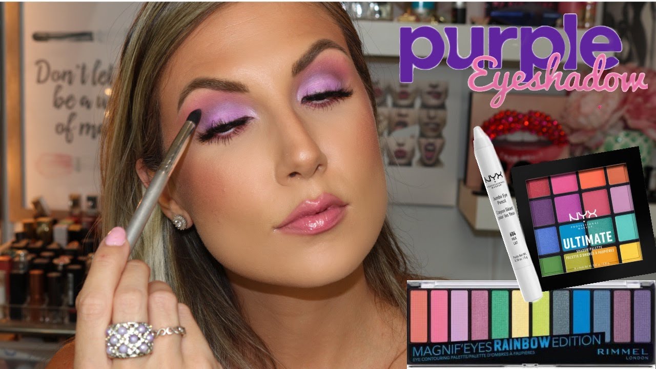 EASY PURPLE EYESHADOW TUTORIAL - USING DRUGSTORE MAKEUP!