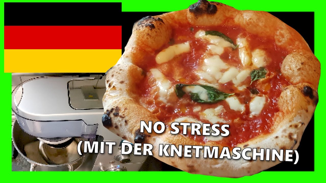 Neapolitanische Pizza, 65% Hydration, mit der Knetmaschine, 24 Stunden.