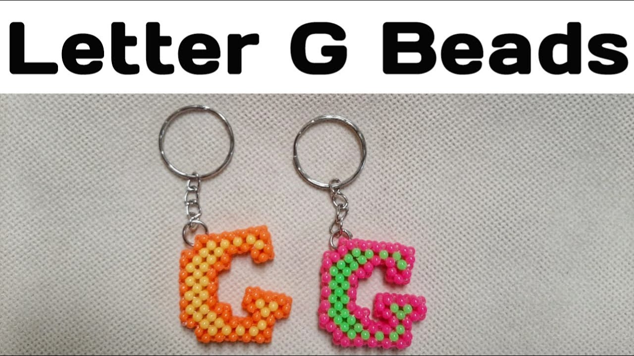Tutorial Membuat Gantungan Kunci Manik Manik Huruf G/DIY/ How to Make Keychain Letter G Beads