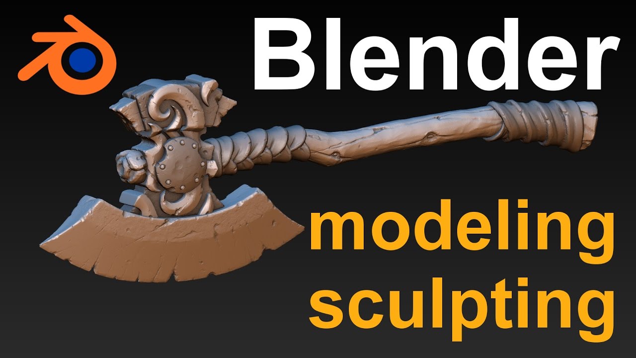 Axe. Modeling and sculpting in Blender.