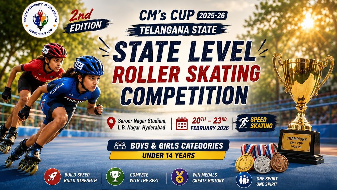 CHIEF MINISTER'S CUP 2026 || SPEED SKATING || Under 14 GIRL'S - FINALS || QUAD - 1000 mtrs.