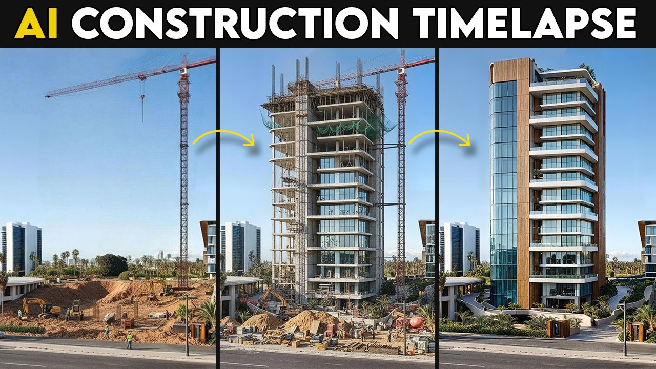 Полный рабочий процесс 3D-АНИМАЦИИ СТРОИТЕЛЬСТВА с Rendair AI!