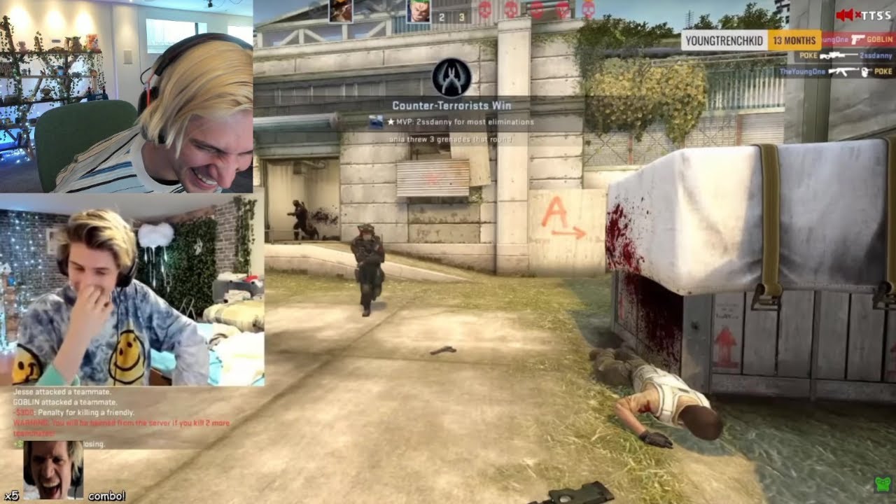 xQc отреагировал на худший раунд в истории CS:GO