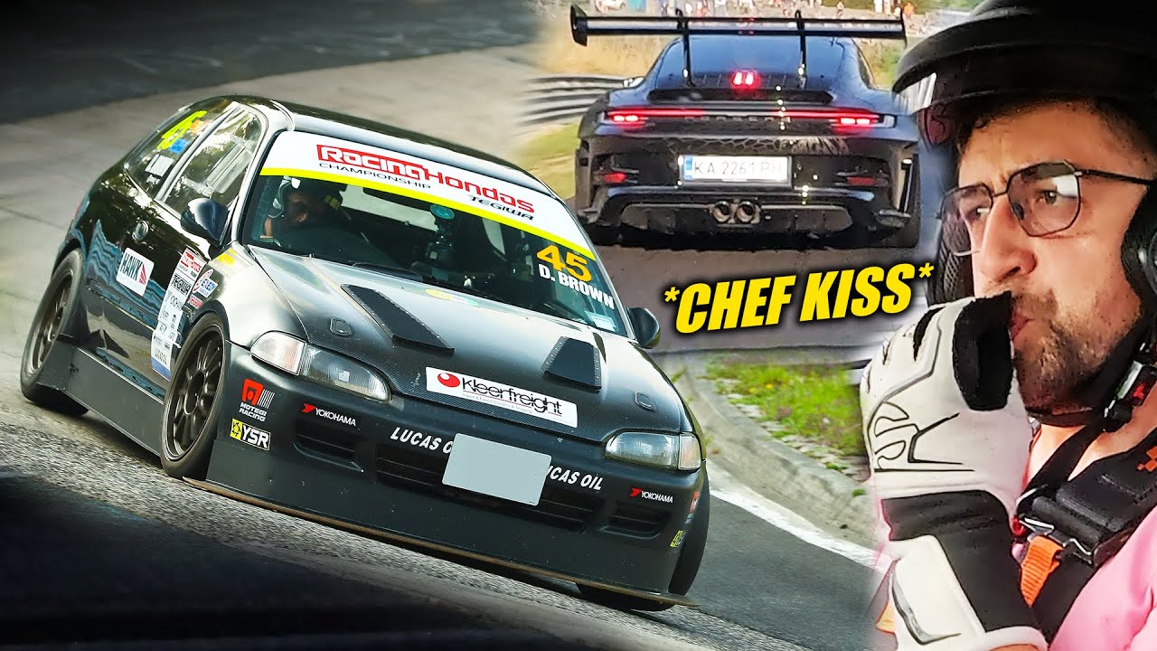 Civic FROM HELL Upsetting Porsche GT3 RS // Nürburgring