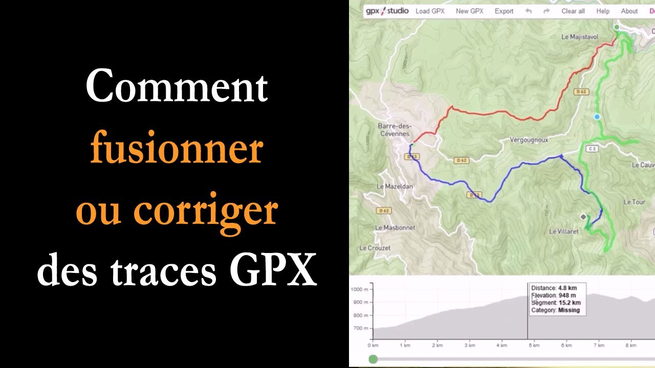 Tuto GPX.studio : comment fusionner ou corriger des traces GPX