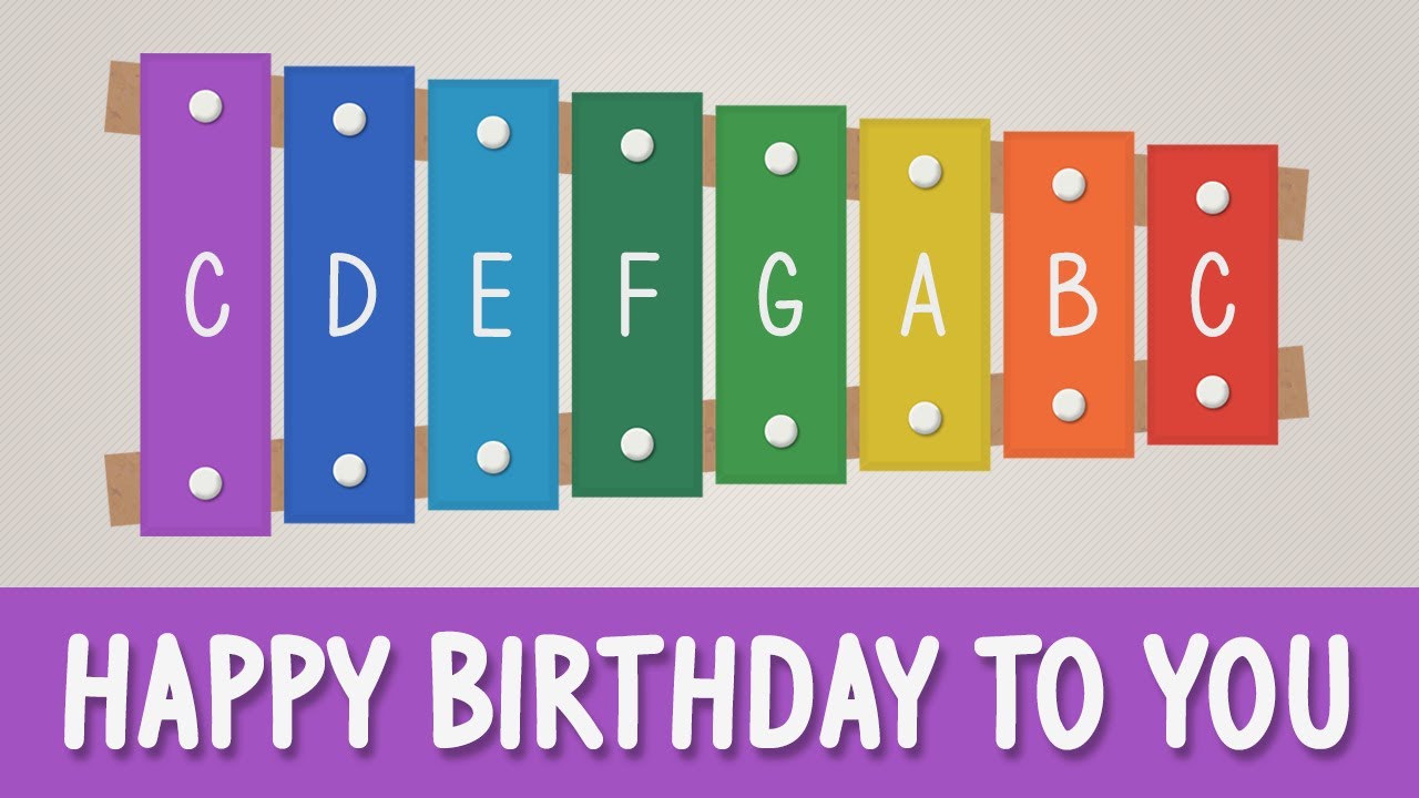 How to play Happy Birthday to You on a Xylophone - Easy Songs - Tutorial