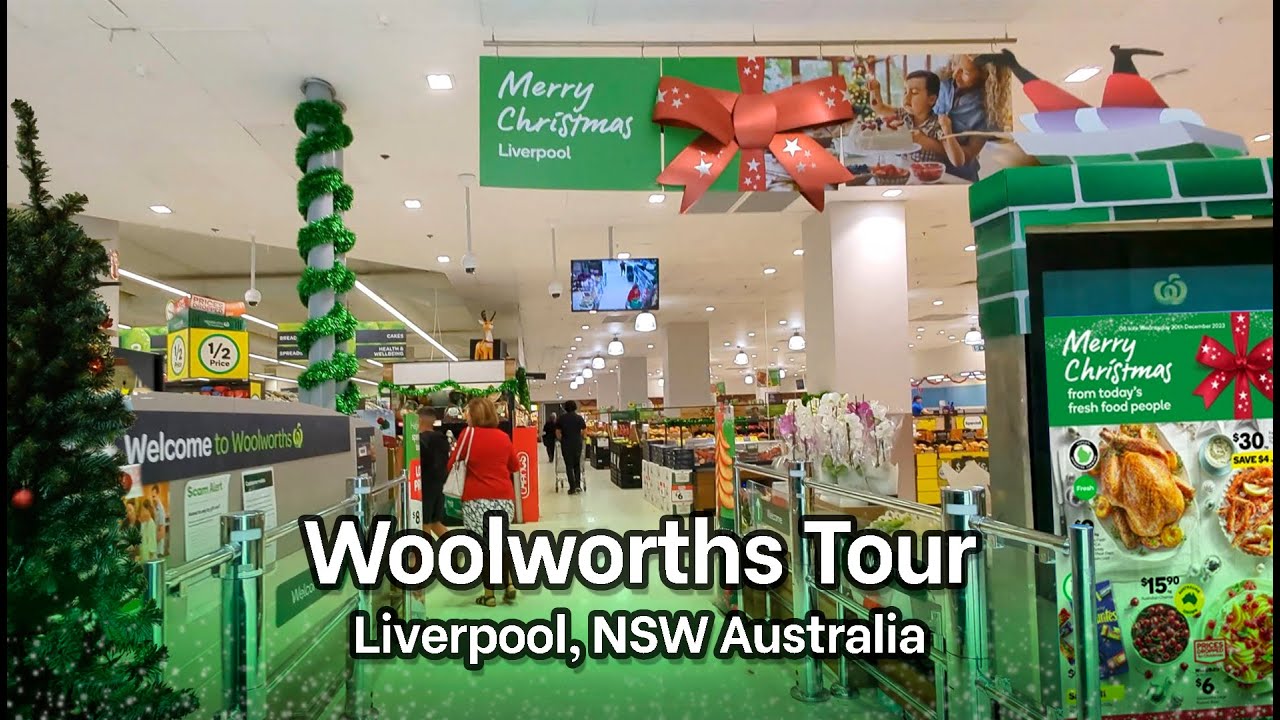 Woolworths Supermarket Walking Tour During Christmas | Liverpool, NSW Australia
