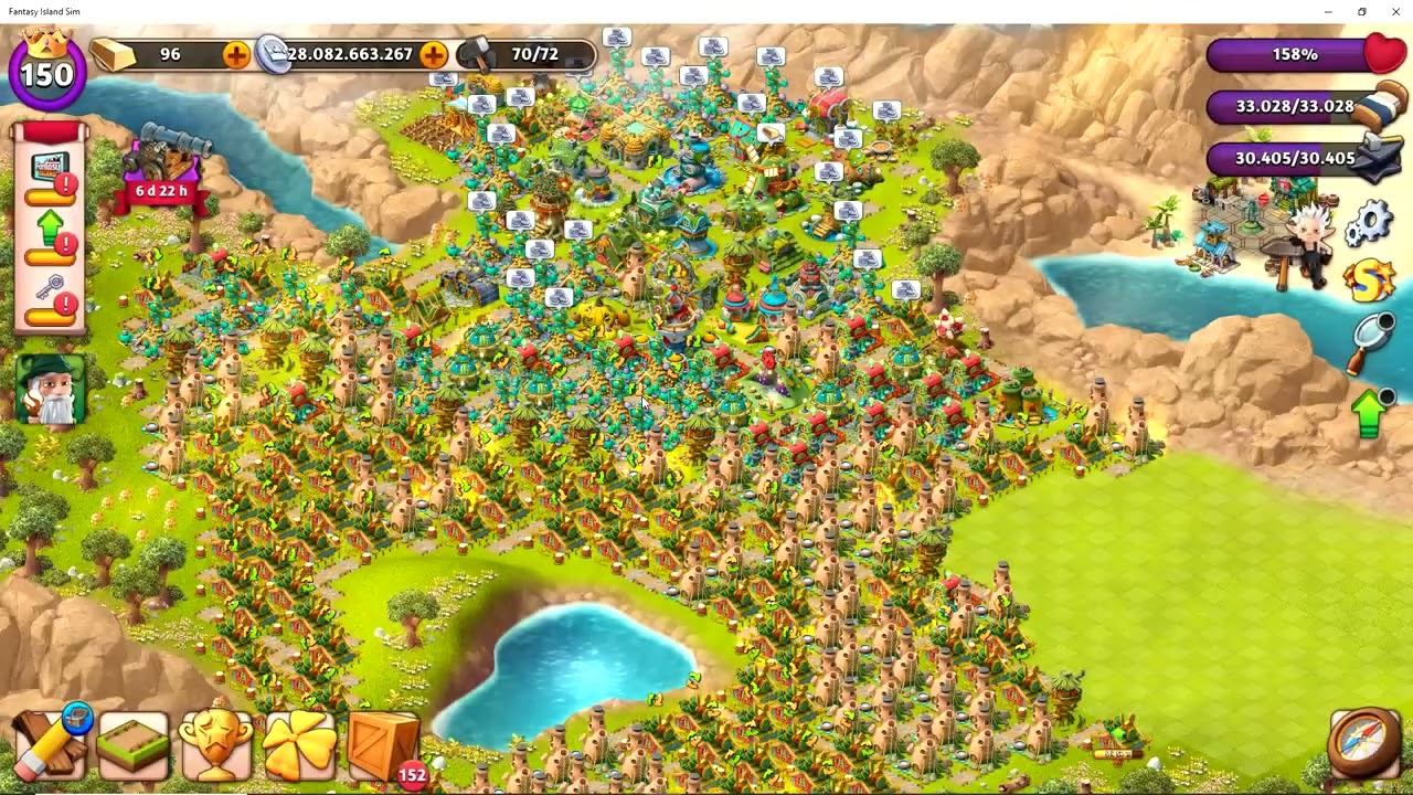 FANTASY ISLAND SIM: FUN FOREST ADVENTURE (DIA 605) LV 150 (MAX) (RANKING GLOBAL: 4721 - LOCAL: 71)