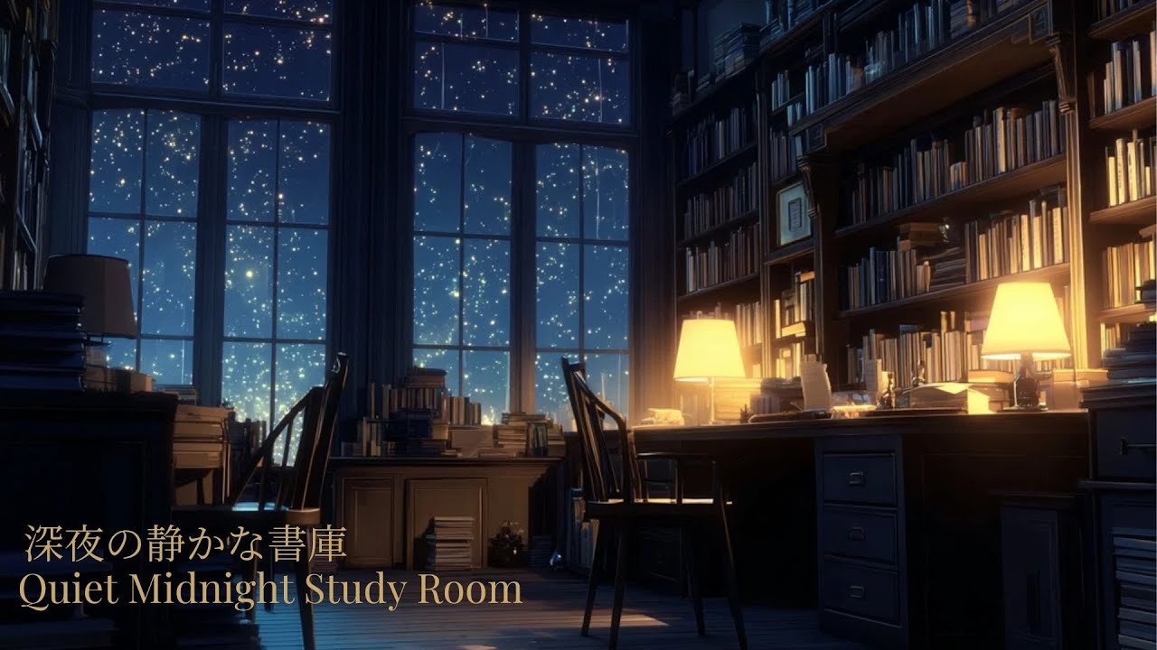【ピアノBGM】深夜の静かな書庫　Quiet Midnight Study Room