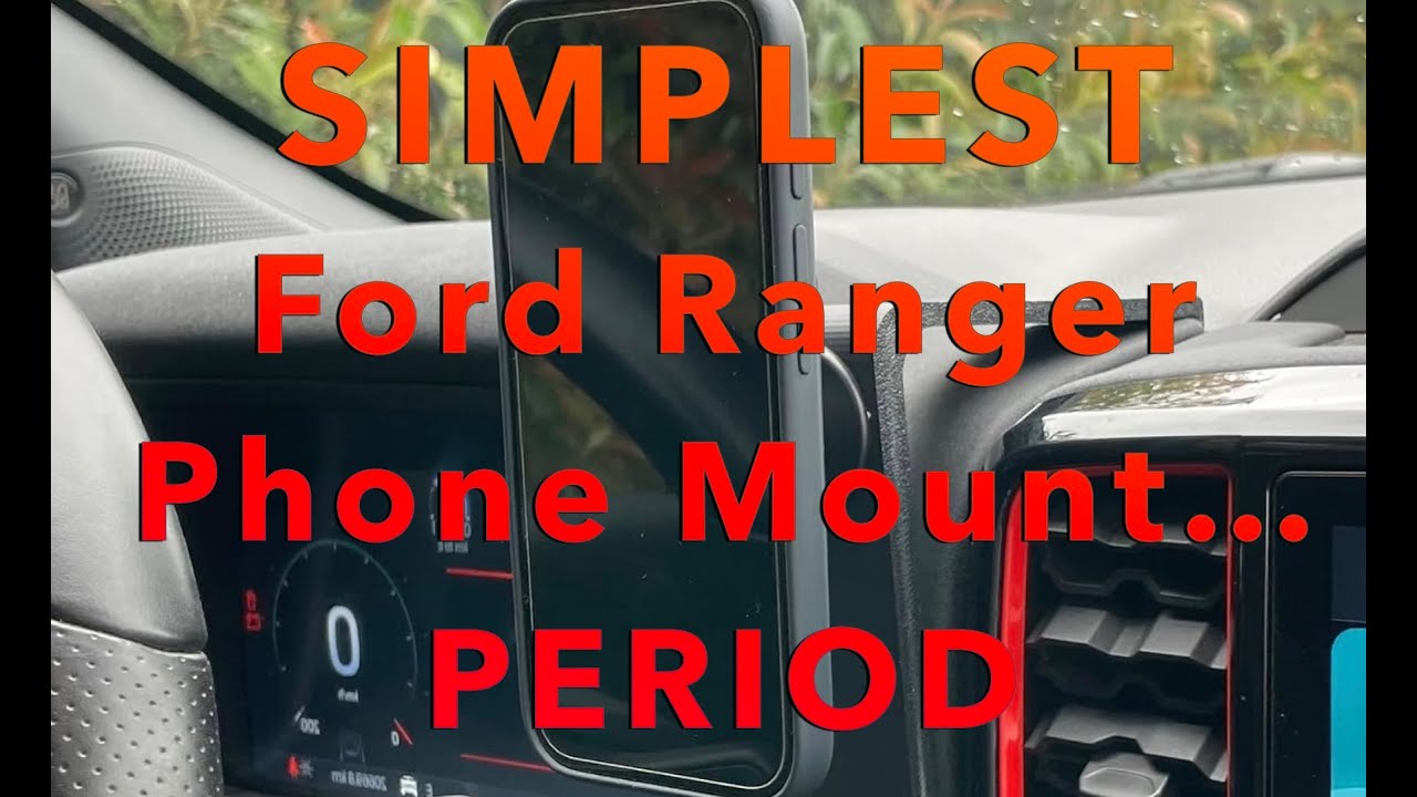 Simple Ford Ranger phone mount, doesn't block A/C, no drilling, no suction cup, no sticky mess