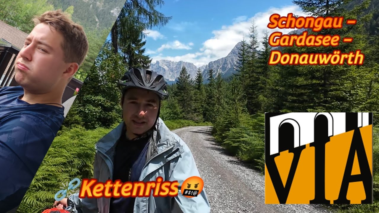 Via Claudia Augusta Videotagebuch einer Fahrradreise durch die Alpen 🌧 Regen und Kette gerissen 🤬