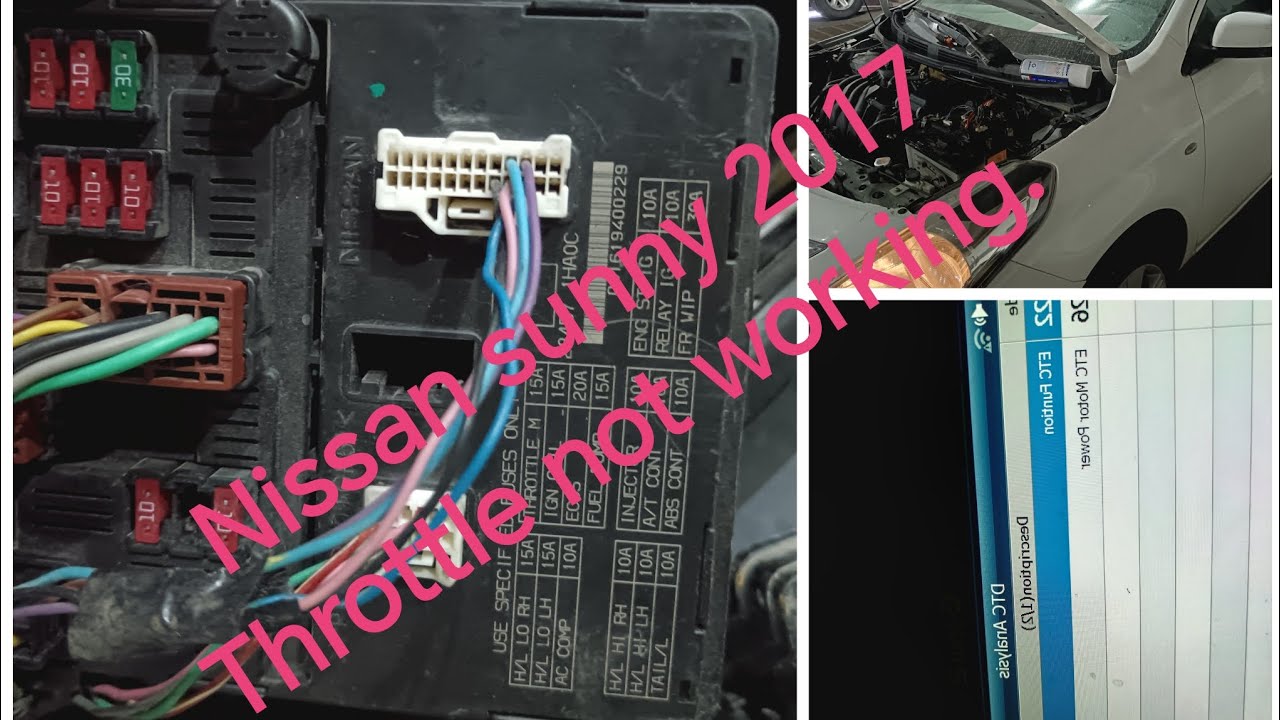 Nissan Sunny 2017 Throttle not working How fix code P1122 and P1126.