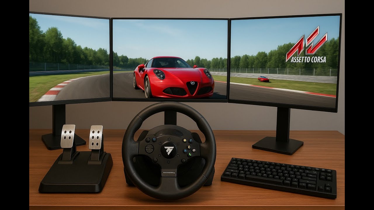 Assetto Corsa : No Hazi triple monitor / Thrustmaster T128