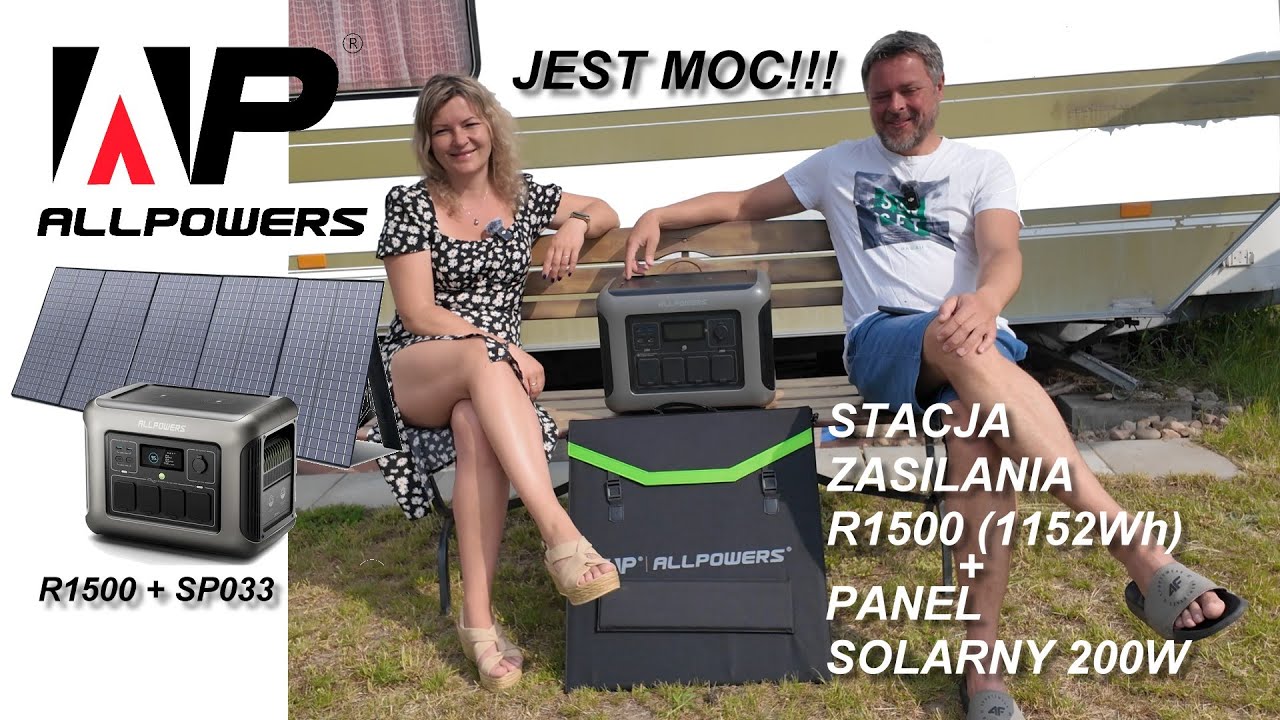 Darmowy prąd! Przenośna stacja bank energii ALLPOWERS R1500 Panel solarny 200W #solar #offgrid
