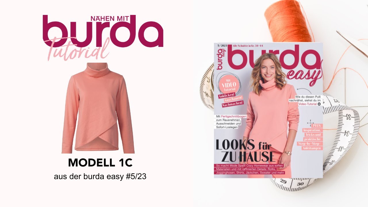 [Nähanleitung] Nähen mit burda –kuscheliges Longsleeve 1C | burda easy #5/23