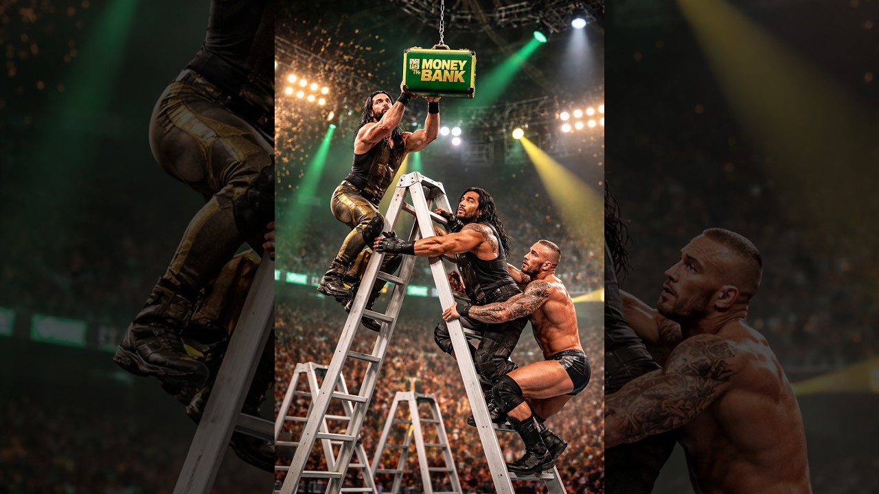 WWE2K5 | Money in the Bank Ladder Match | Randy Orton vs Seth Rollins vs Roman Reigns