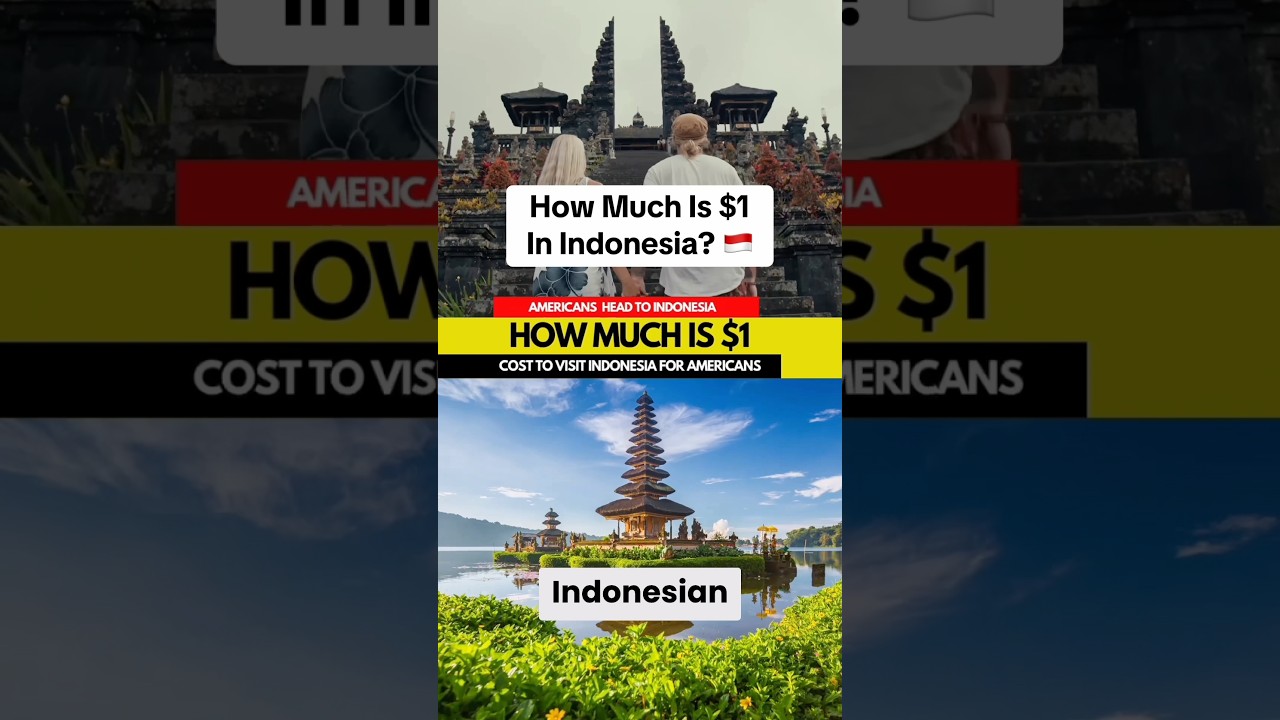 How much is $1 in Indonesia? 🇮🇩 #shorts #vacation #indonesia #howmuch #money #travel