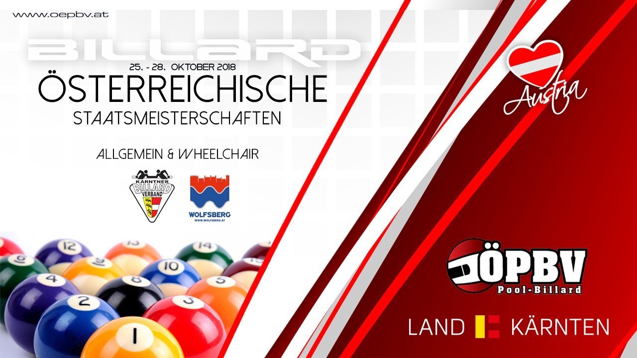 ÖSTM Pool Billard 2018 - 10er Ball - Wheelchair Finale - Emil Schranz gg. Danijel Savic