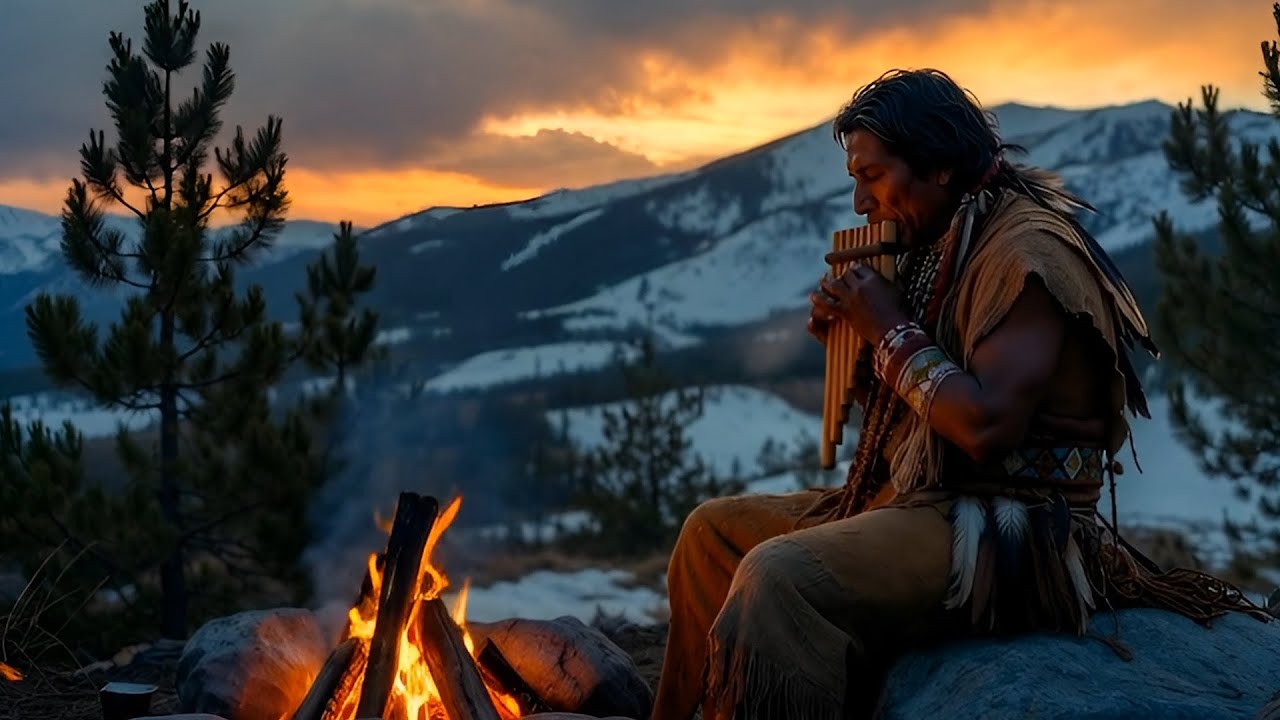 Soothing Pan Flute Snow Ambience 🌨️ Relaxing Music for Work, Sleep & Anxiety Relief | Winter Sounds