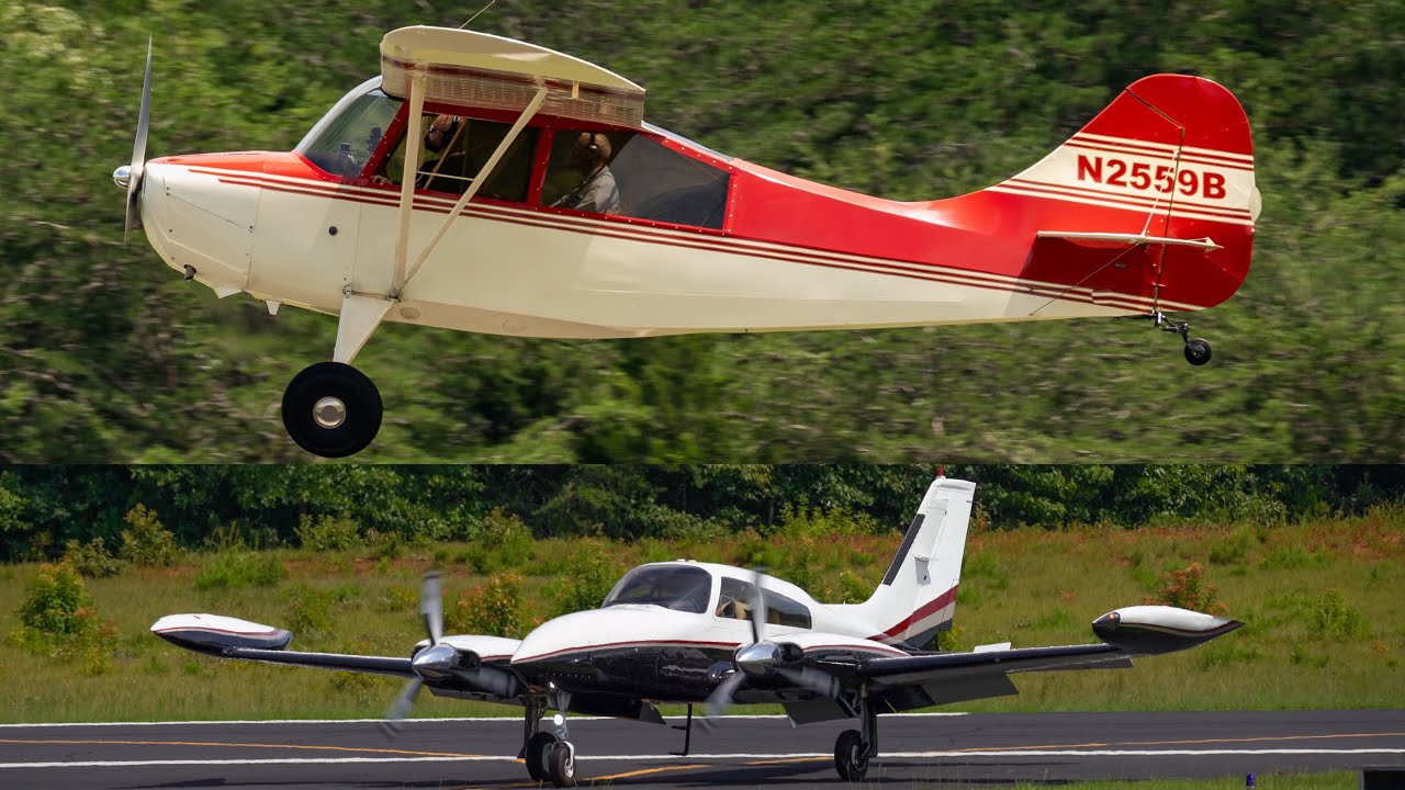 17 MINUTES of (4K) Planespotting at Lincolnton-Lincoln County Regional Airport | Cessna Action!!