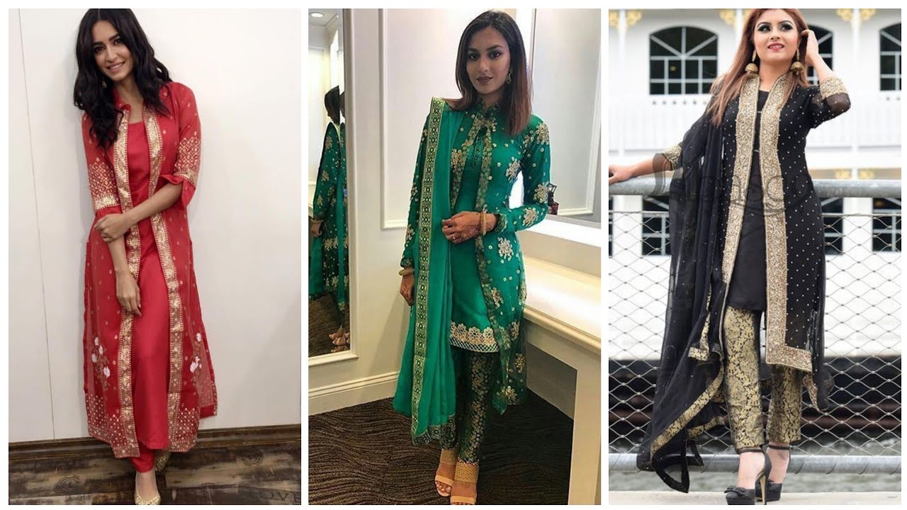 Top 60 Stylish Long Jacket & shrug designs for salwar kameez