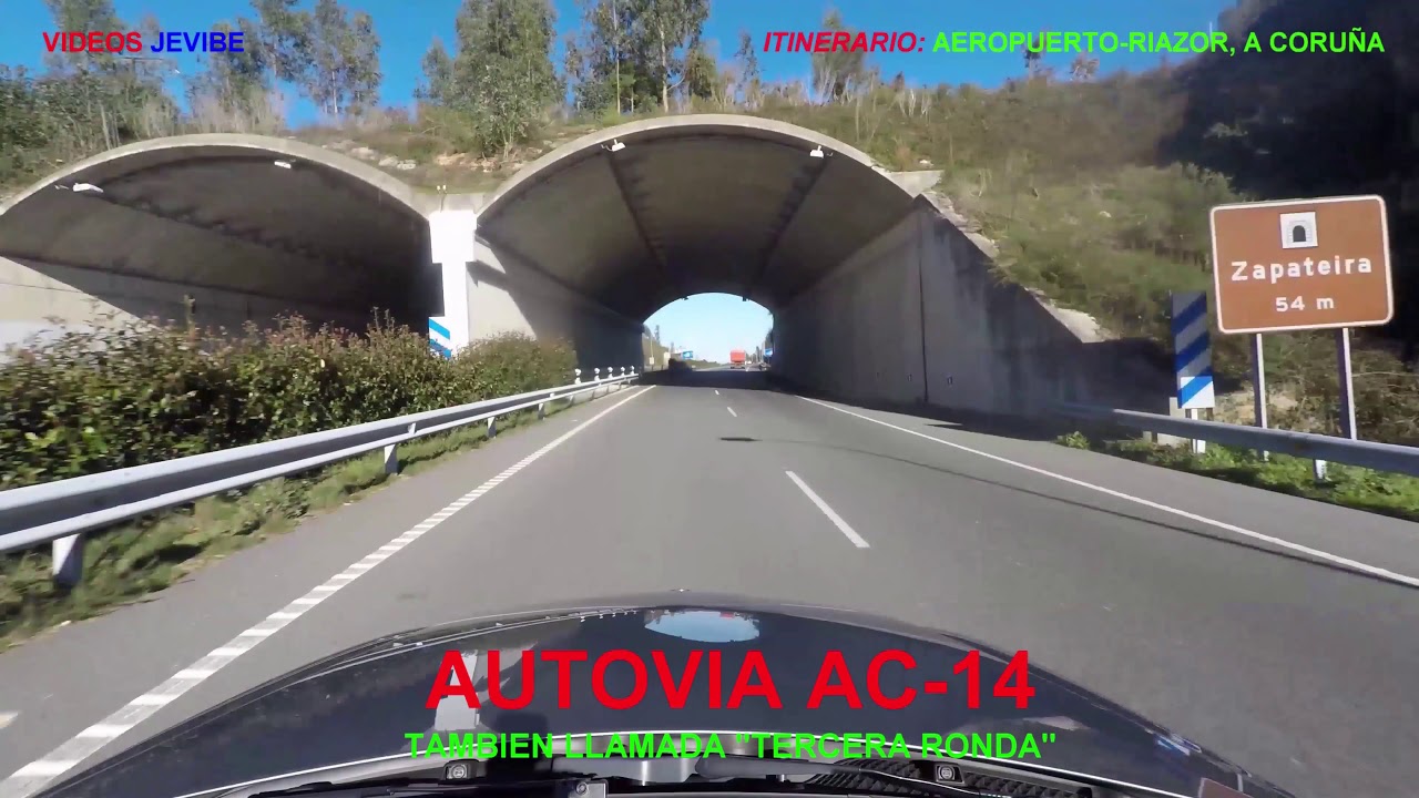 AEROPUERTO DE A CORUÑA - PLAYA DE RIAZOR, AUTOVIA AC 14 Ó 3º RONDA.