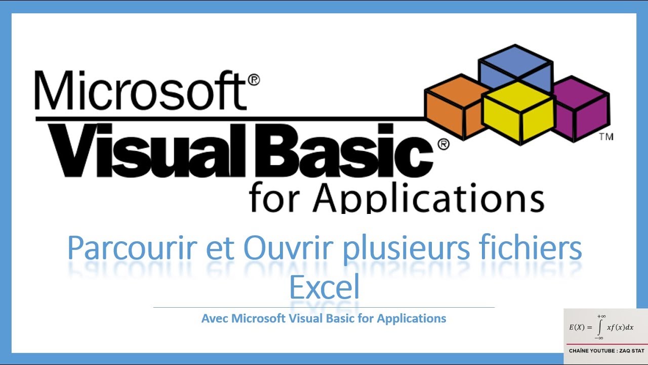 Partie2/5 | VBA-E : Parcourir et Ouvrir un dossier de fichiers à l'aide de Visual Basic