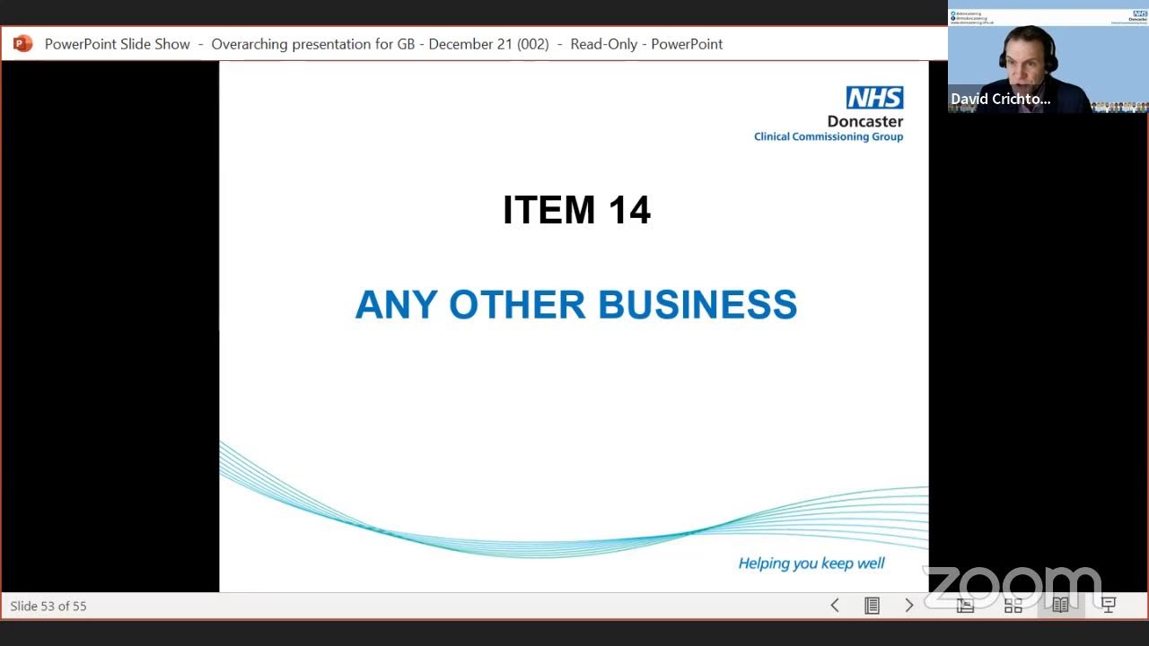 NHS Doncaster CCG Governing Body meeting