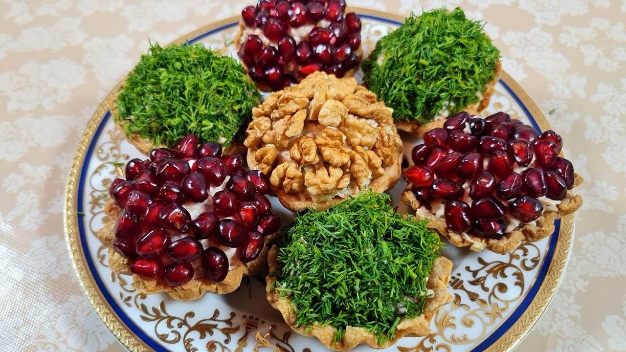 Салат с курицей в тартлетке - Делаем тартлетку / Украшаем новогодний стол рецепт салата