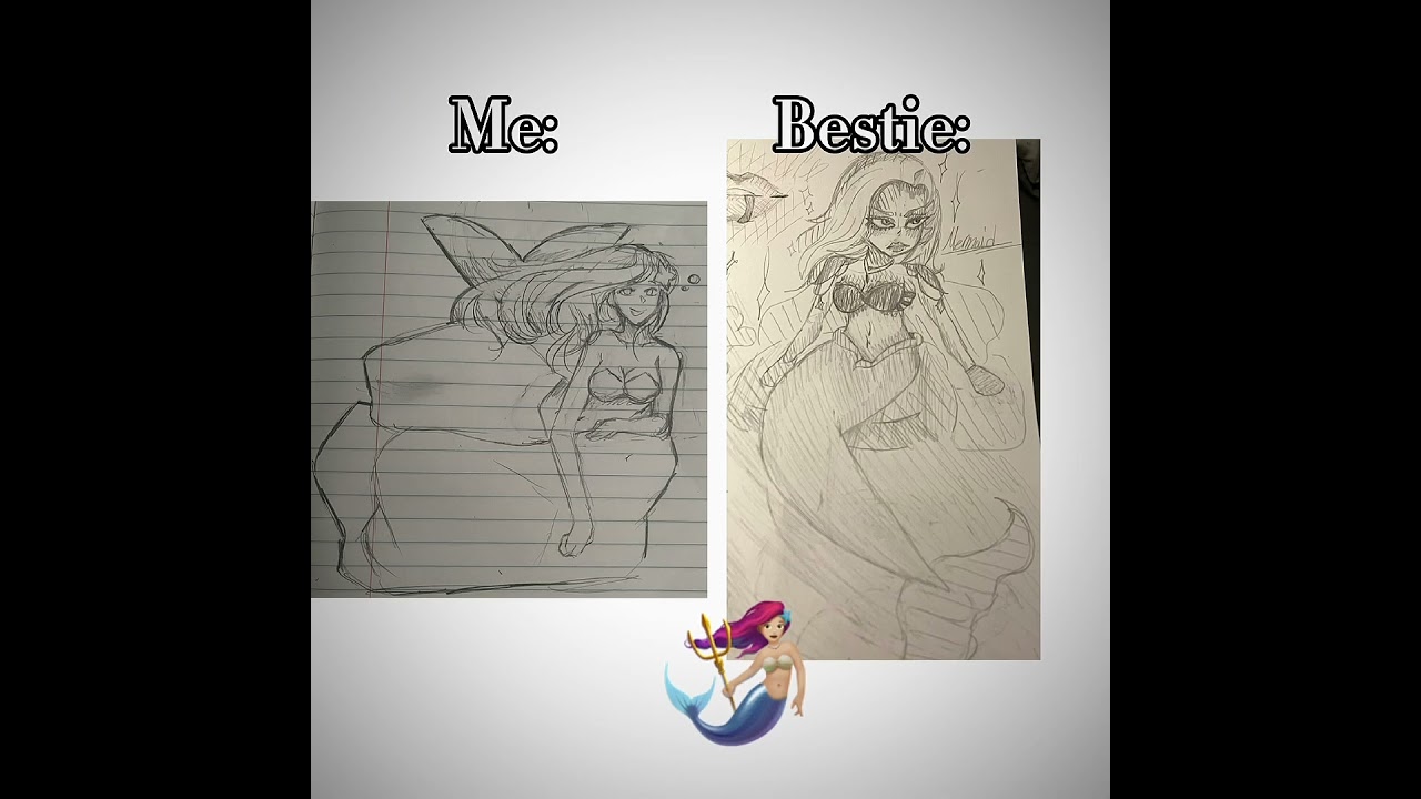 Draw challenge w/ my bestie(@Gracie_val13 )😍😍 #art #artchallenge #drawchallenge