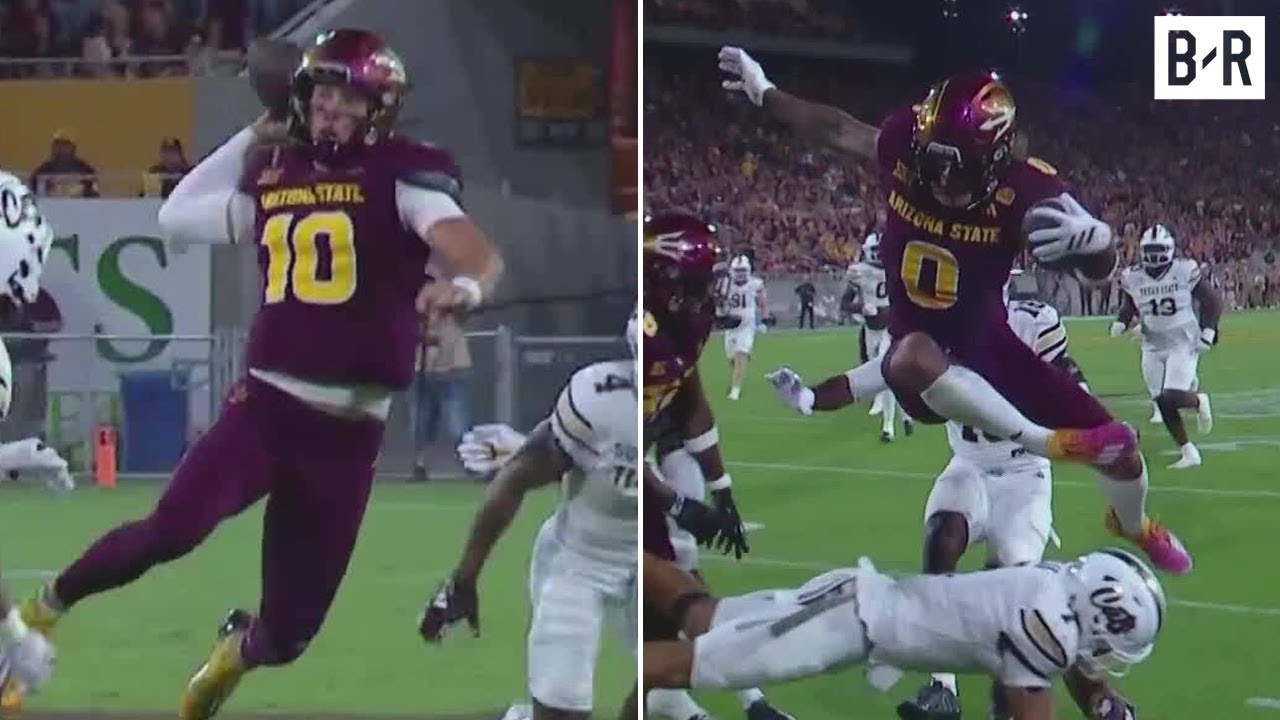 Sam Leavitt & Jordyn Tyson With a Ridiculous Play of the Year Candidate