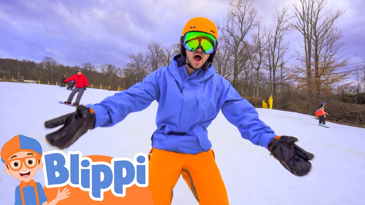 Blippi Visits Mountain Creek Resort and Learns How to Snowboard | Educational Videos for Kids