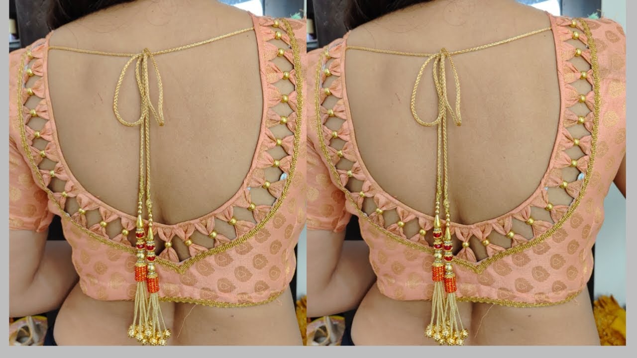 Very popular blouse back neck design || blouse back neck design || blouse designs