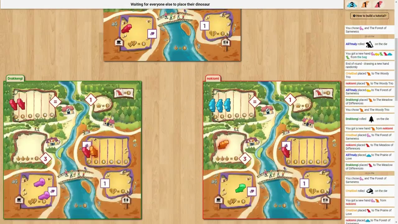 How to play Draftosaurus on BGA
