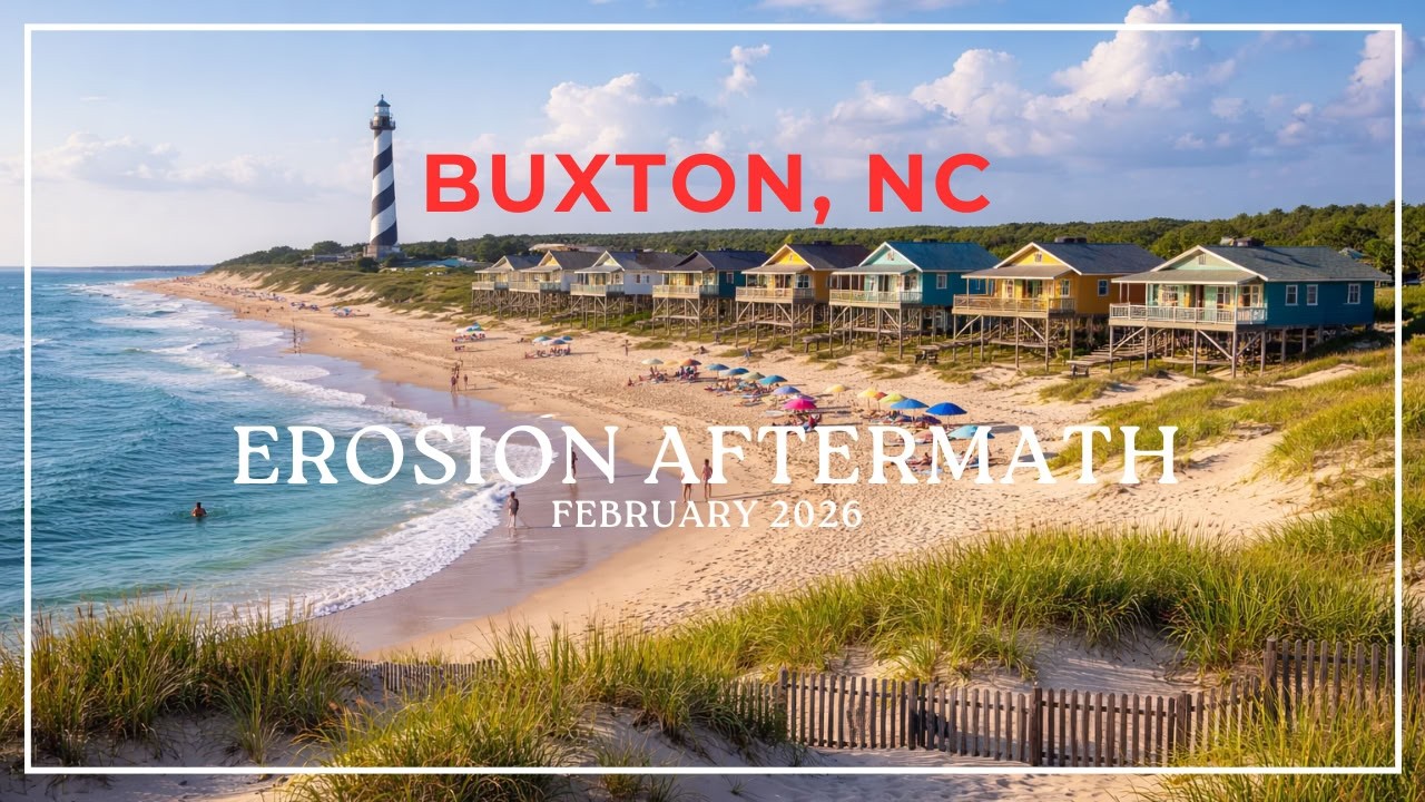 Buxton, NC after a year of severe erosion