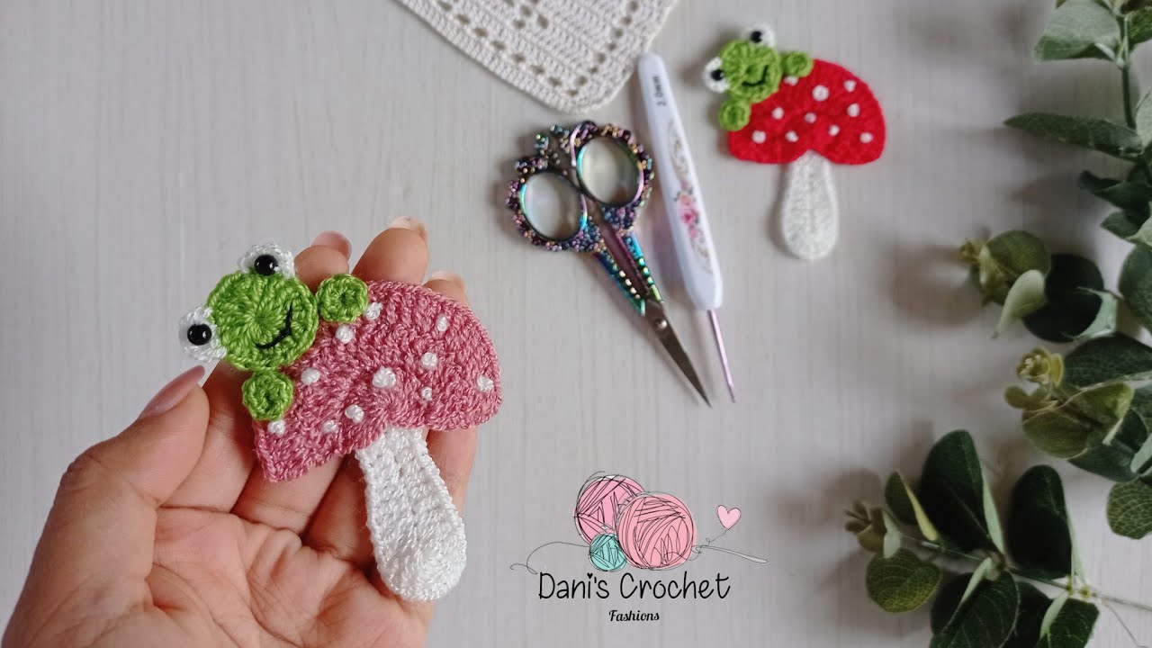 🍄 NUEVA aplicación 🐸 / teje muchas en 30 minutos 😱/aplicaciones a crochet