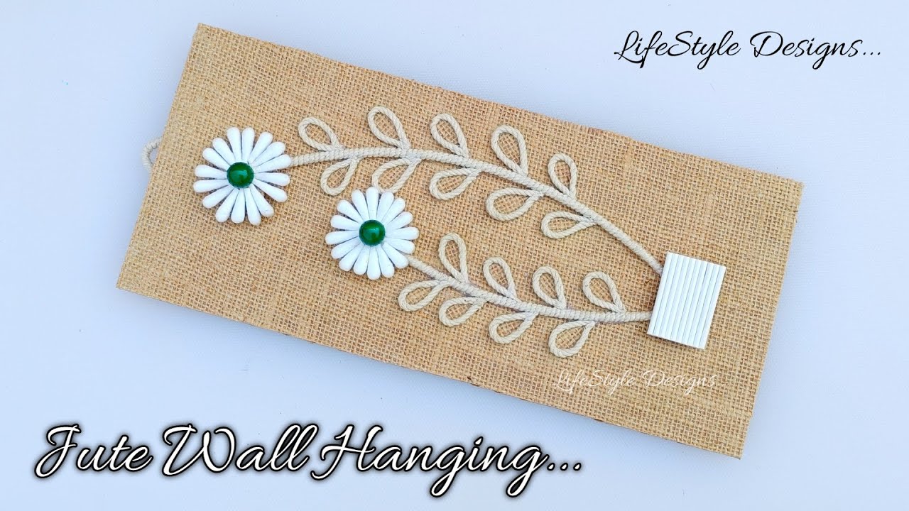 Jute Wall Hanging | Wall Hanging home decor | How to make wall hanging with jute and cotton buds