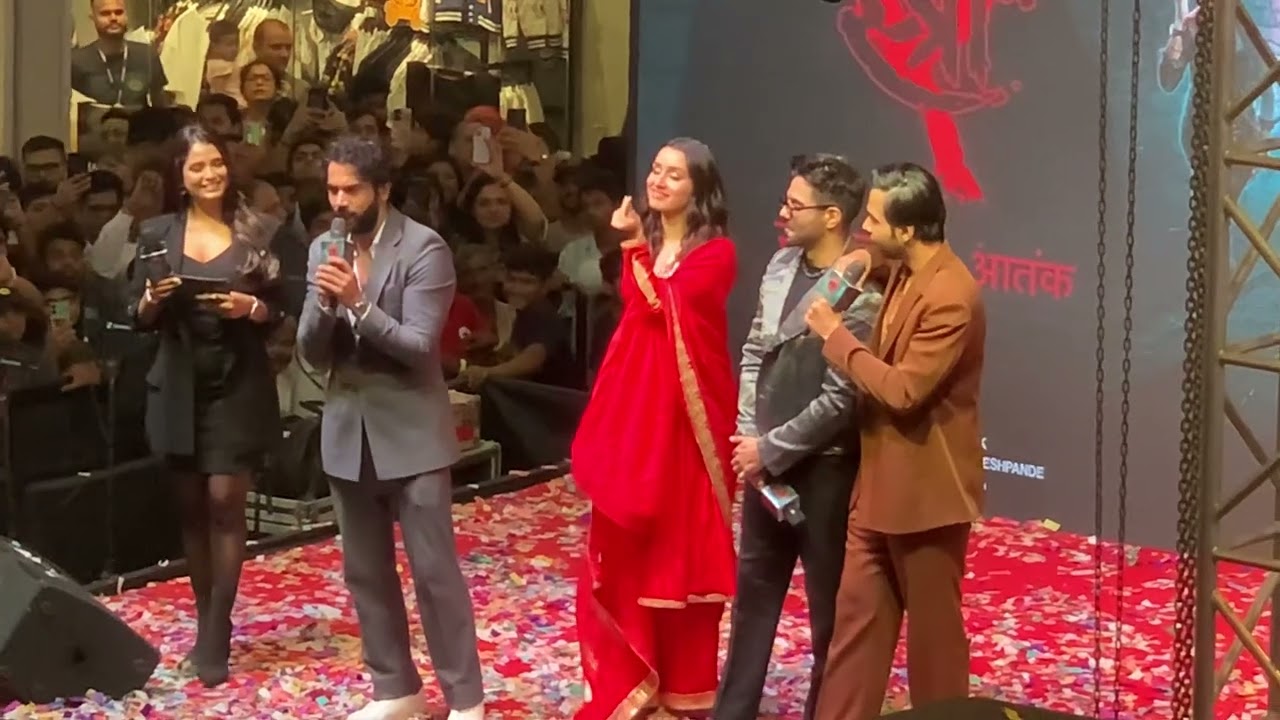Shraddha and  Rajkumar rao @ ambience mall Gurugram for स्त्री  2 promotion 🤩❤️