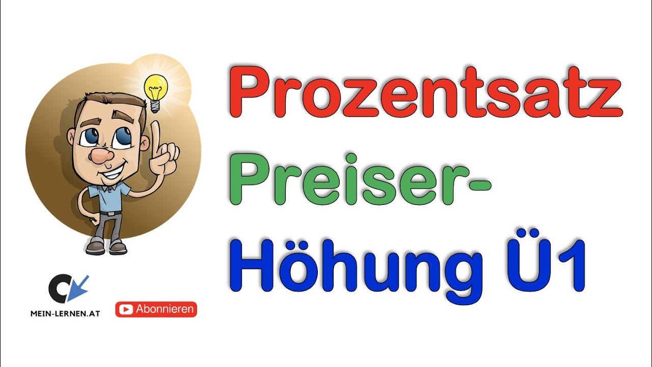 Prozentsatz einer Preiserhöhung berechnen