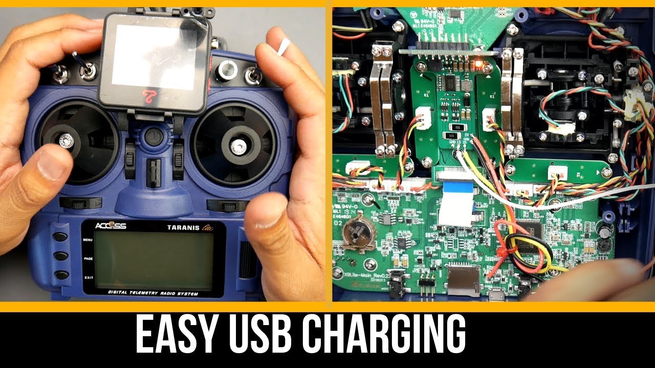 Frsky X9 Lite USB Charging Mod // EASY WAY
