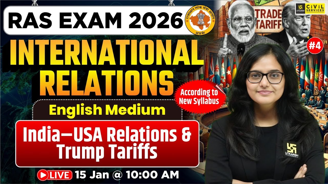 India–USA Relations | International Relations for RAS Exam 2026 | English Medium | Kirti Ma'am