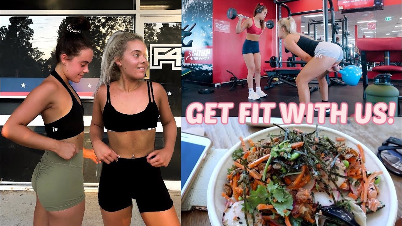 GET FIT WITH US IN 2019! What we eat in a day + Full Body Workout \\ Mescia Twins