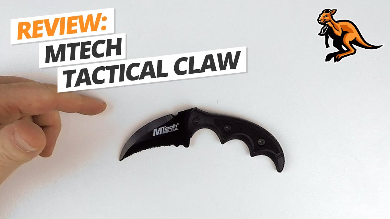 MTech Black Tactical Claw Knife REVIEW! - Extac Australia