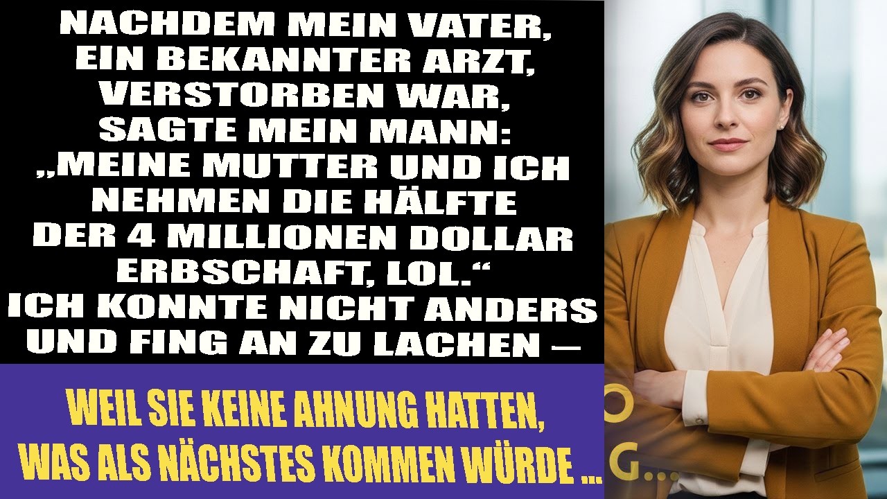 Nach Vaters Tod will mein Mann mein Erbe – er ahnte nicht, was ich längst vorbereitet hatte.
